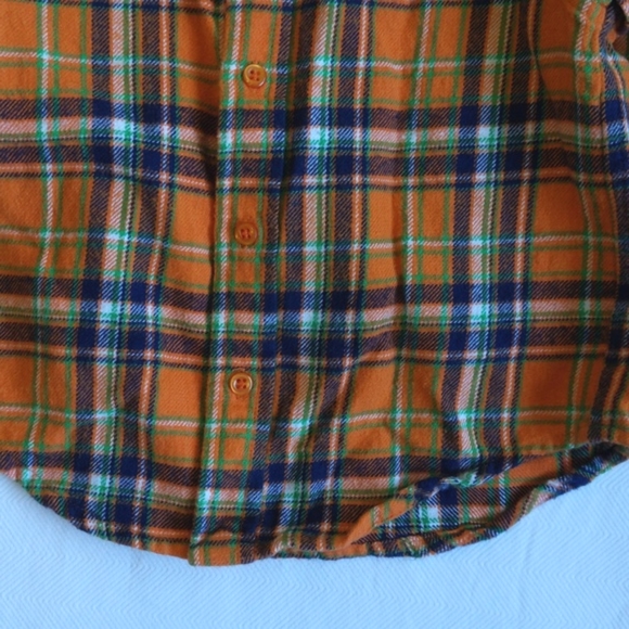 toffy house soft plaid flannel button down shirt 12-18 months baby toddler boy - Picture 3 of 6